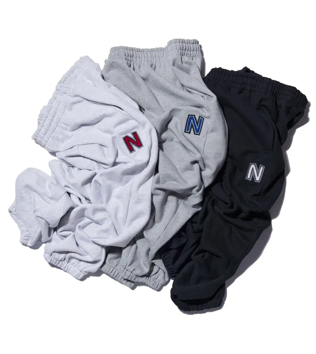 노매뉴얼 BOUCLE ARCH LOGO SWEATPANTS 블랙